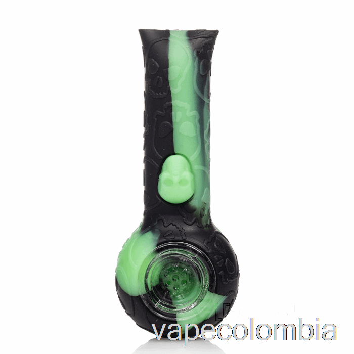 Vape Kit Completo Stratus Silicona Calavera Mano Pipa Negro / Uv Slime (negro / Uv Verde)